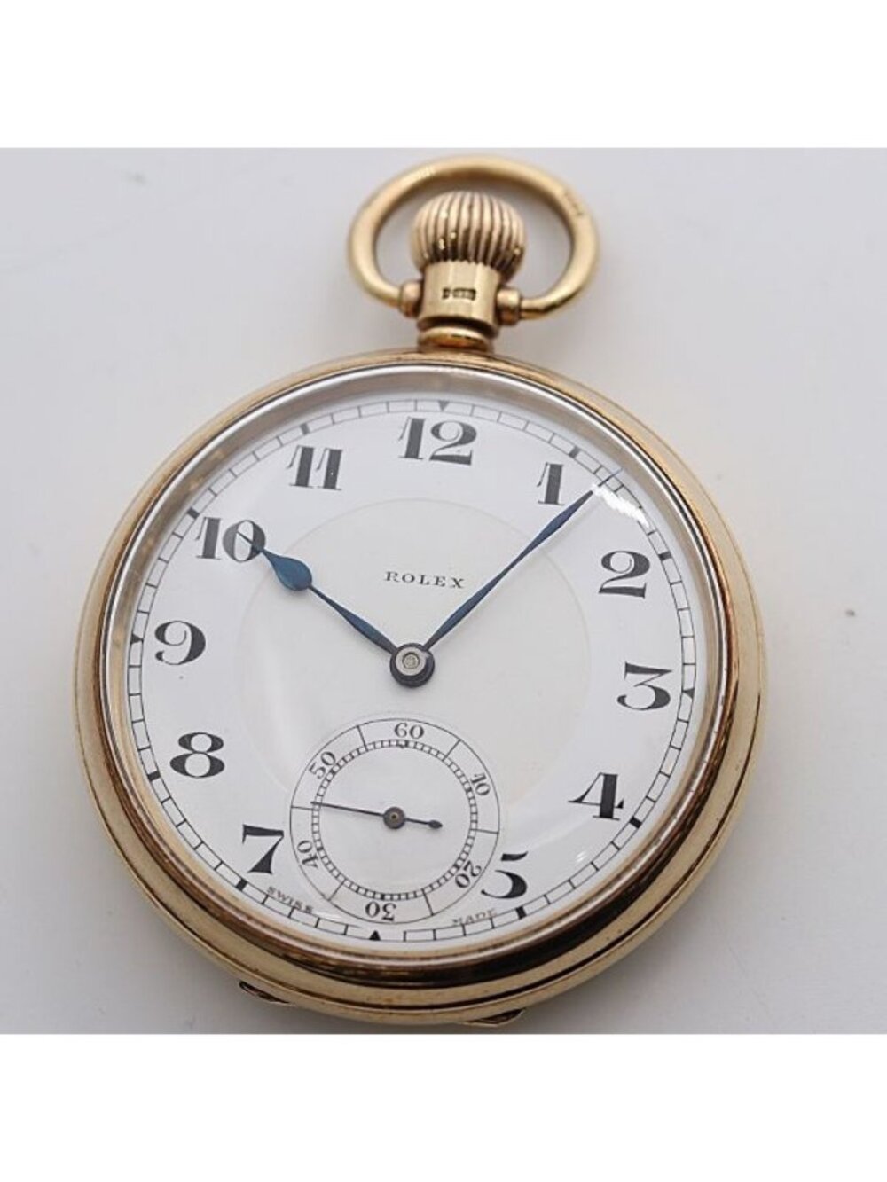 Rolex 54 Number 15 Stone Manual Wind White Dial Small Seconds Total Pocket Watch